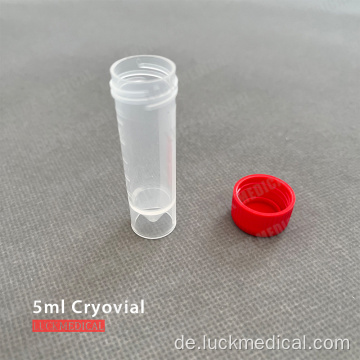 Selbststehende 5 ml Kryovial mit Schraubenkap